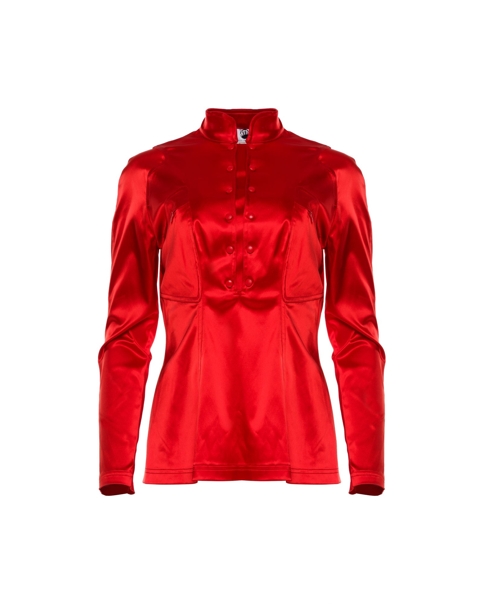 Mugler Trademark red satin tang jacket Mugler