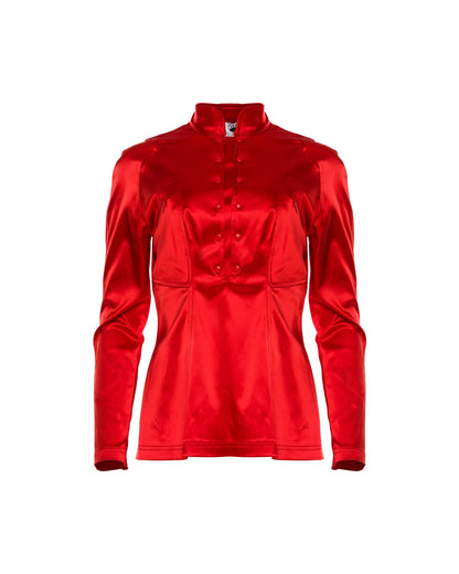 Mugler Trademark red satin tang jacket Mugler