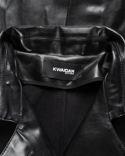 Kwaidan Editions single-breasted rubber black coat Kwaidan