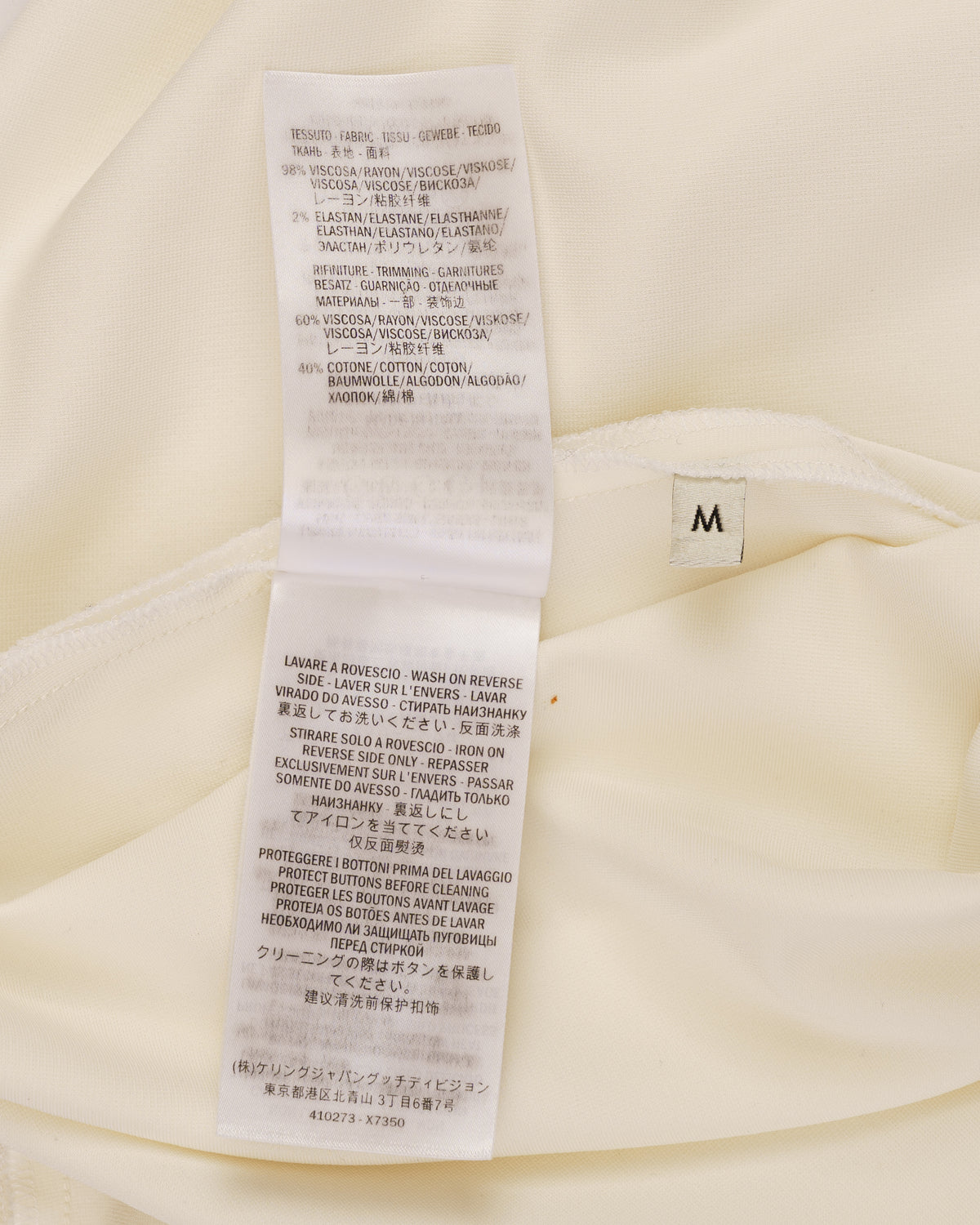 Gucci pearl-buttoned viscose white dress