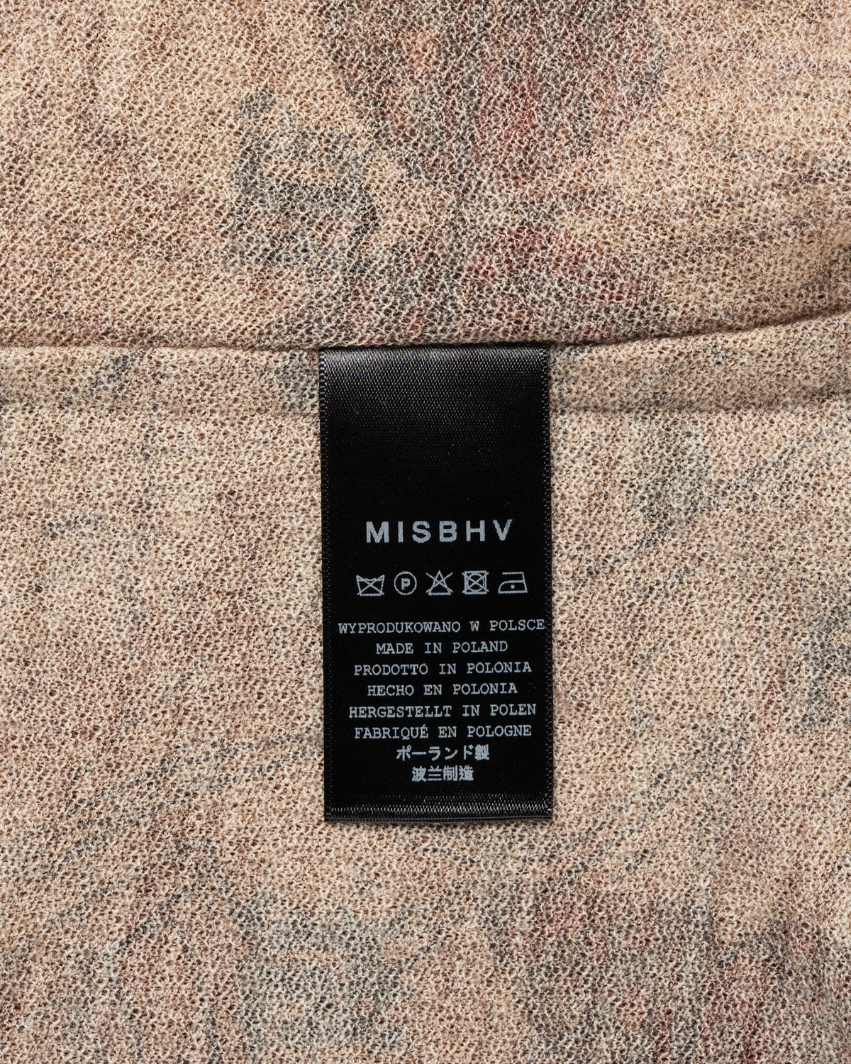 MISBHV pierced brown mesh top