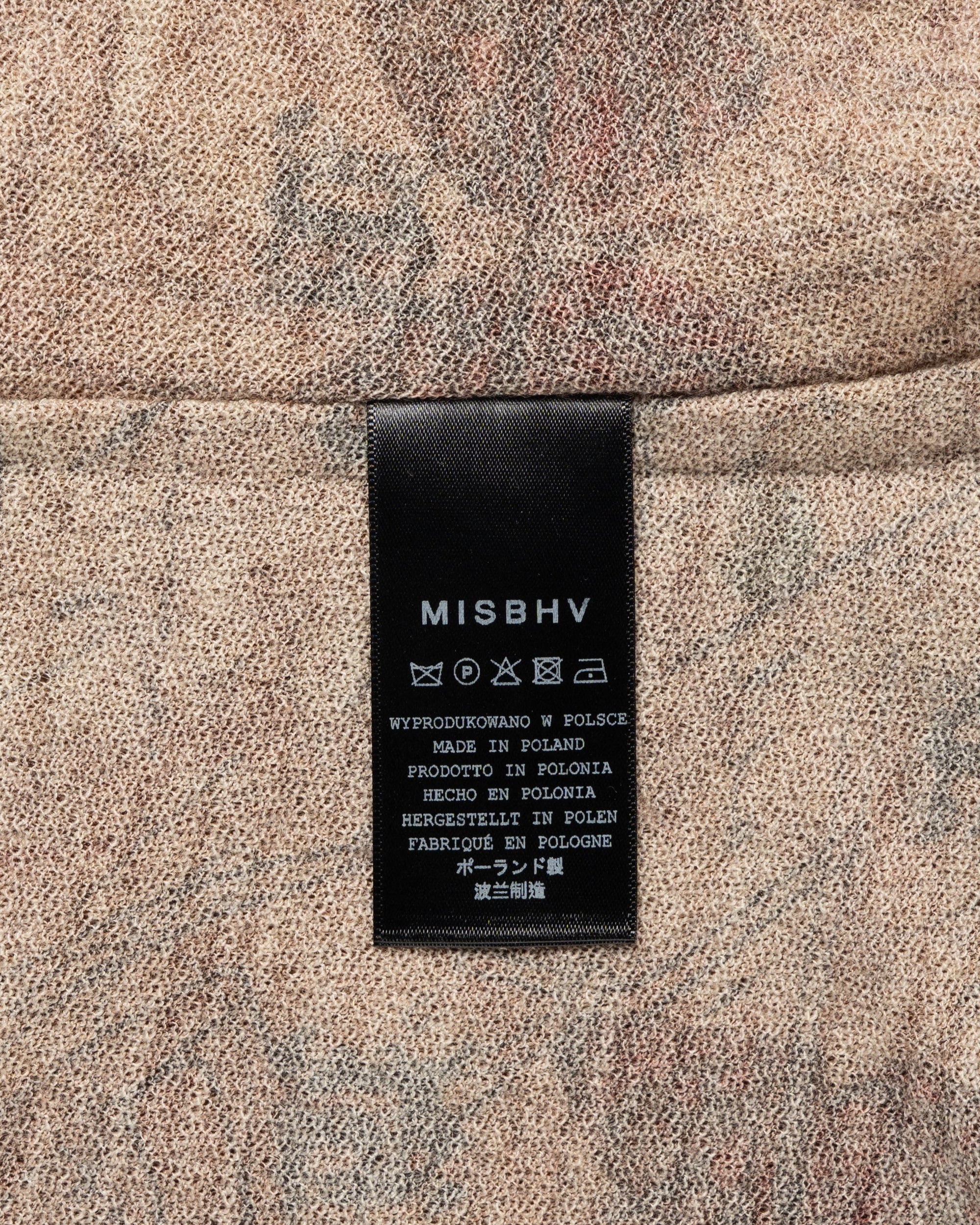 MISBHV pierced brown mesh top