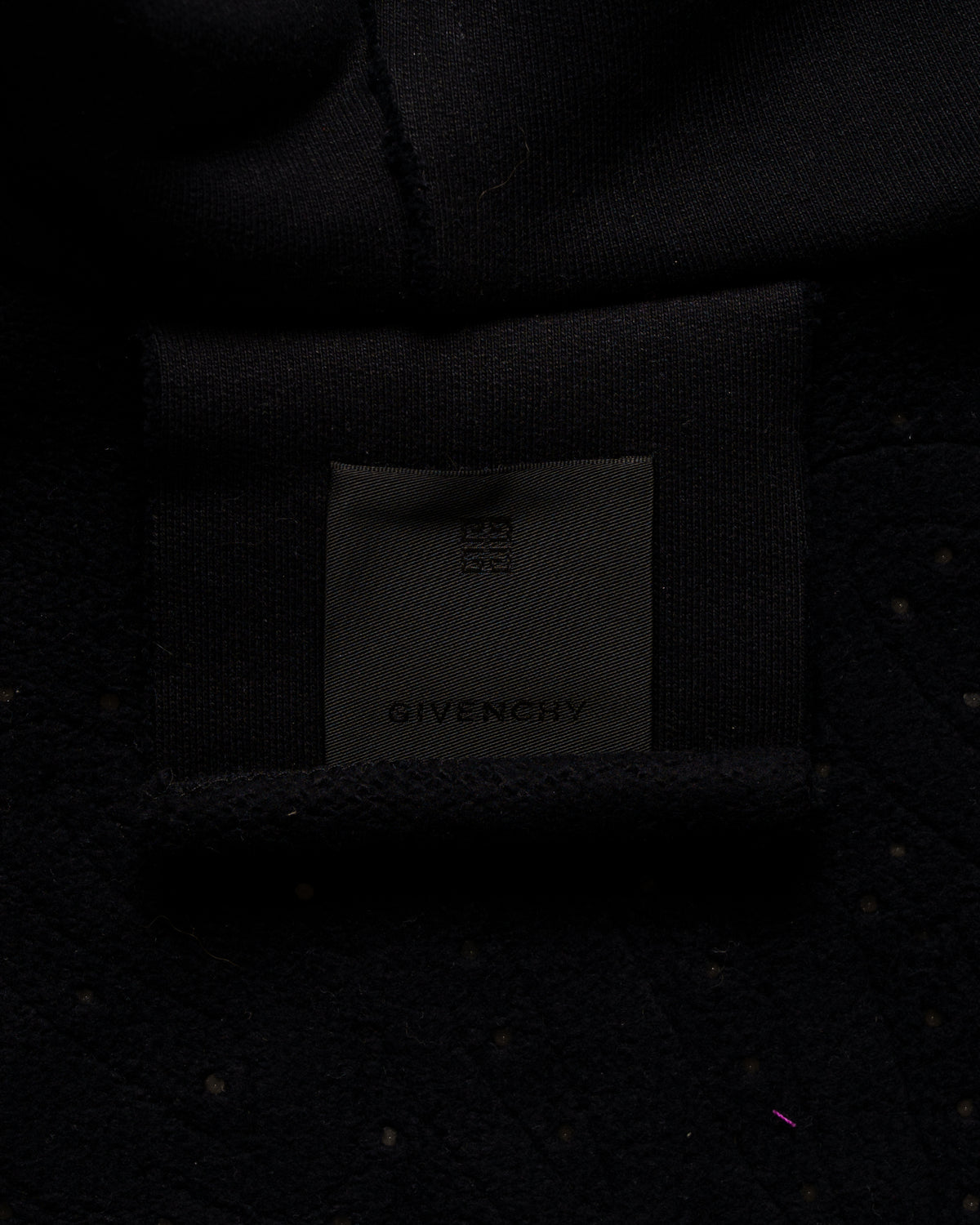 Givenchy pierced back logo hooded bomber jacket