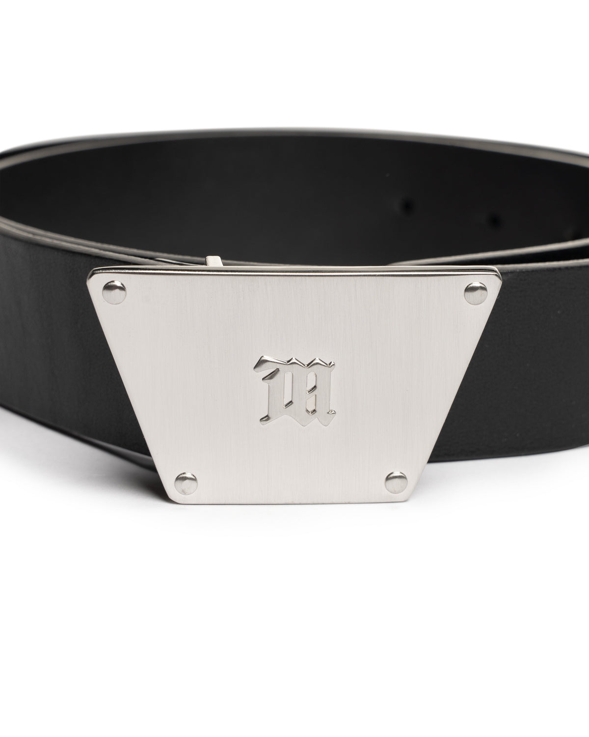 MISBHV metal frame gothic logo black belt