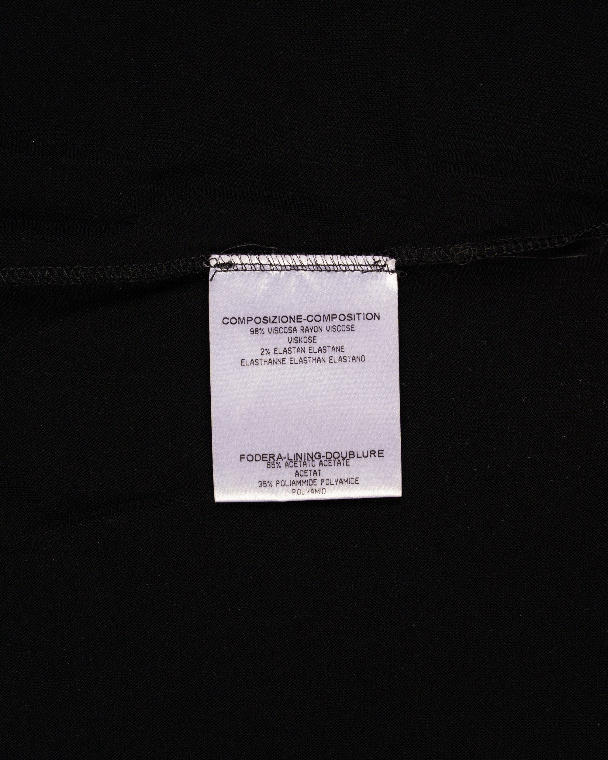 Gucci shoulder cut-out black mini dress