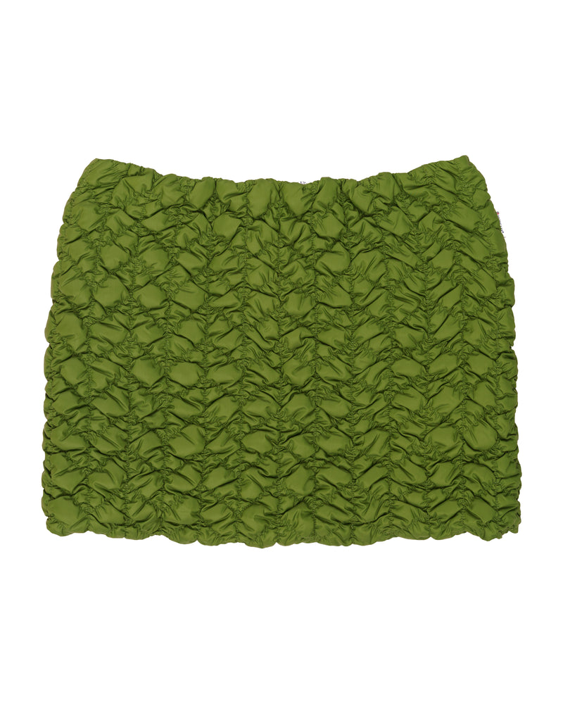 Moncler quilted nylon neon green mini skirt thumbnail