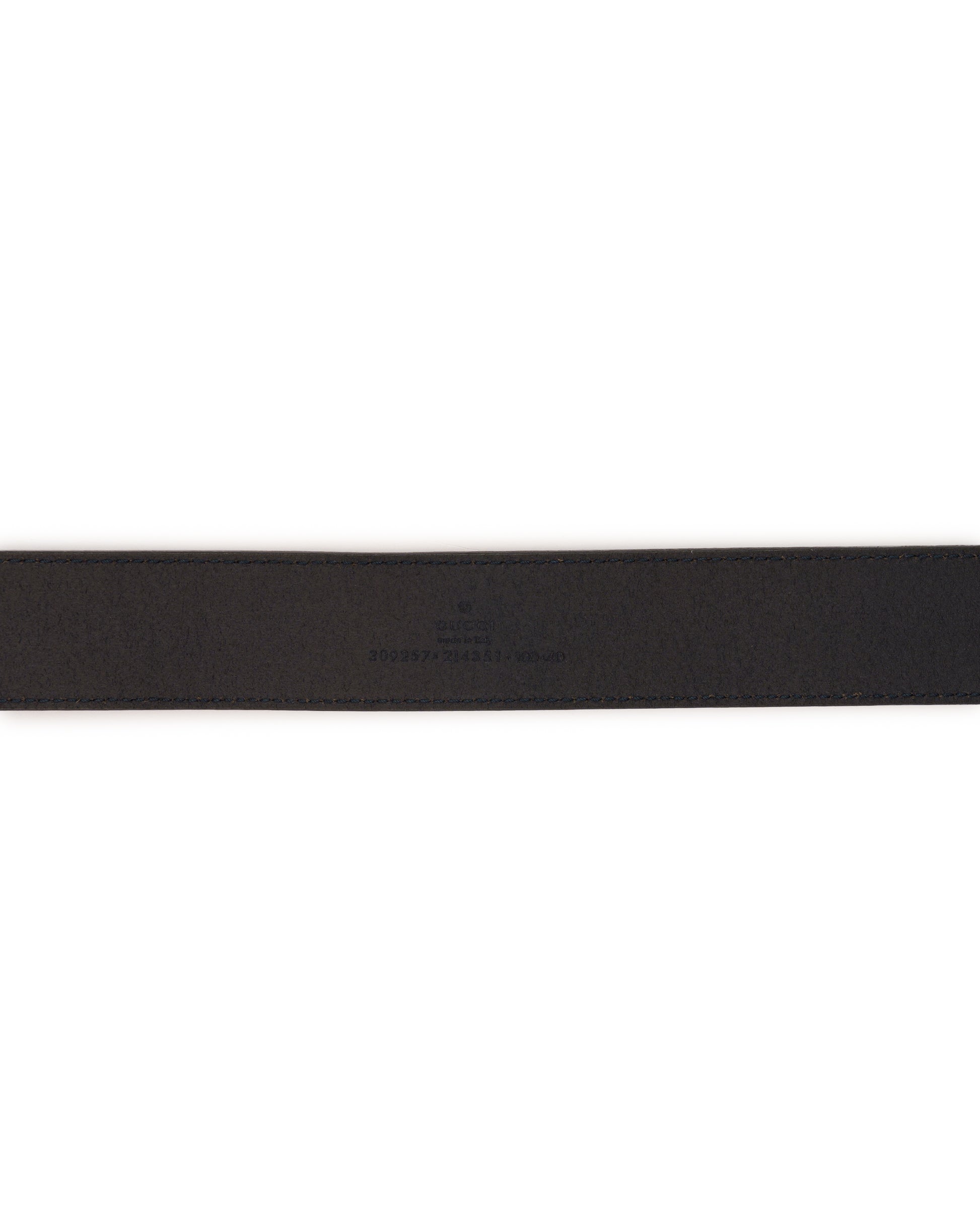 Gucci Stirrup black leather belt-3