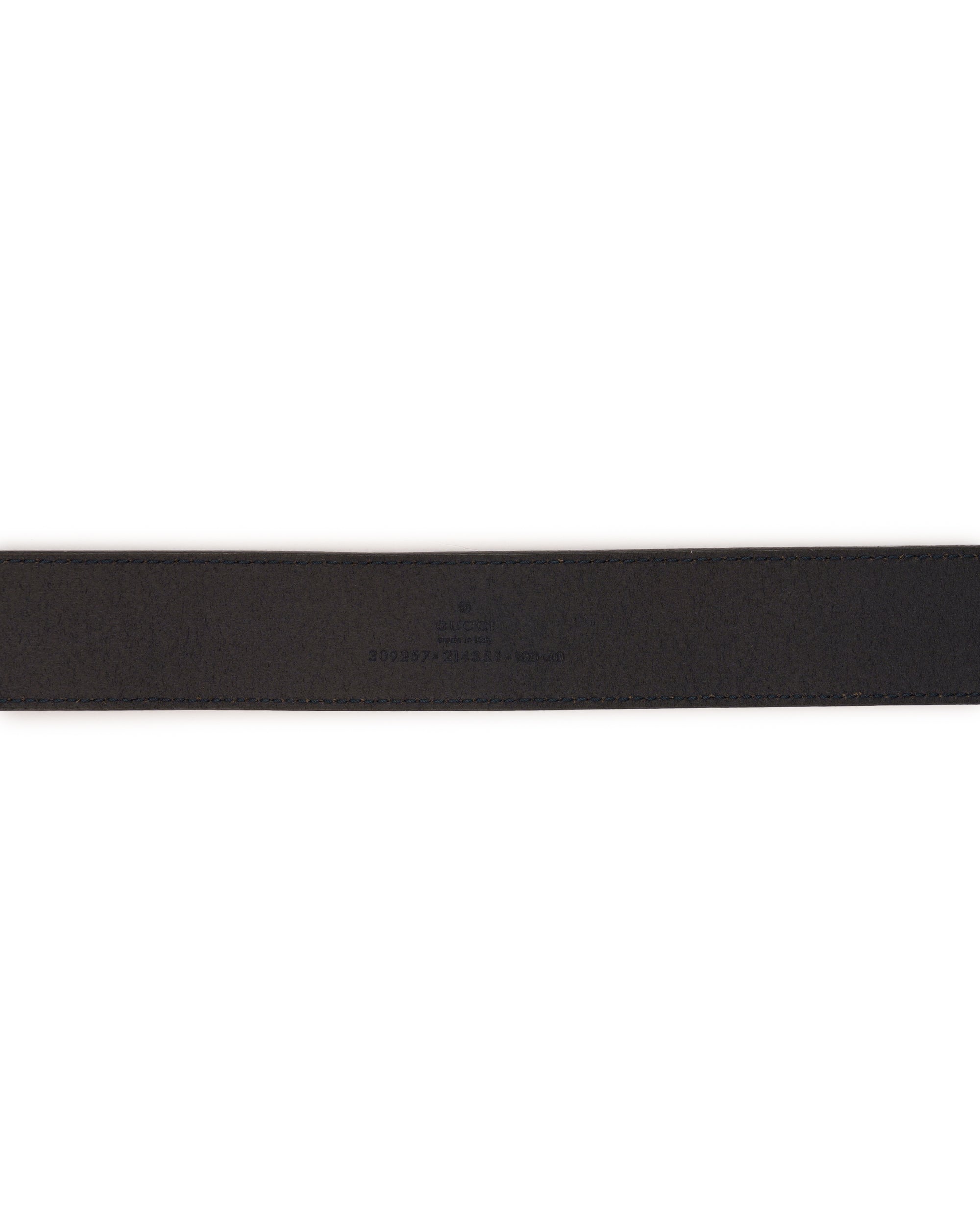 Gucci Stirrup black leather belt