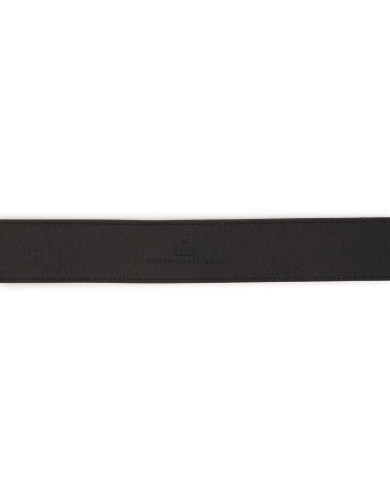 Gucci Stirrup black leather belt thumbnail