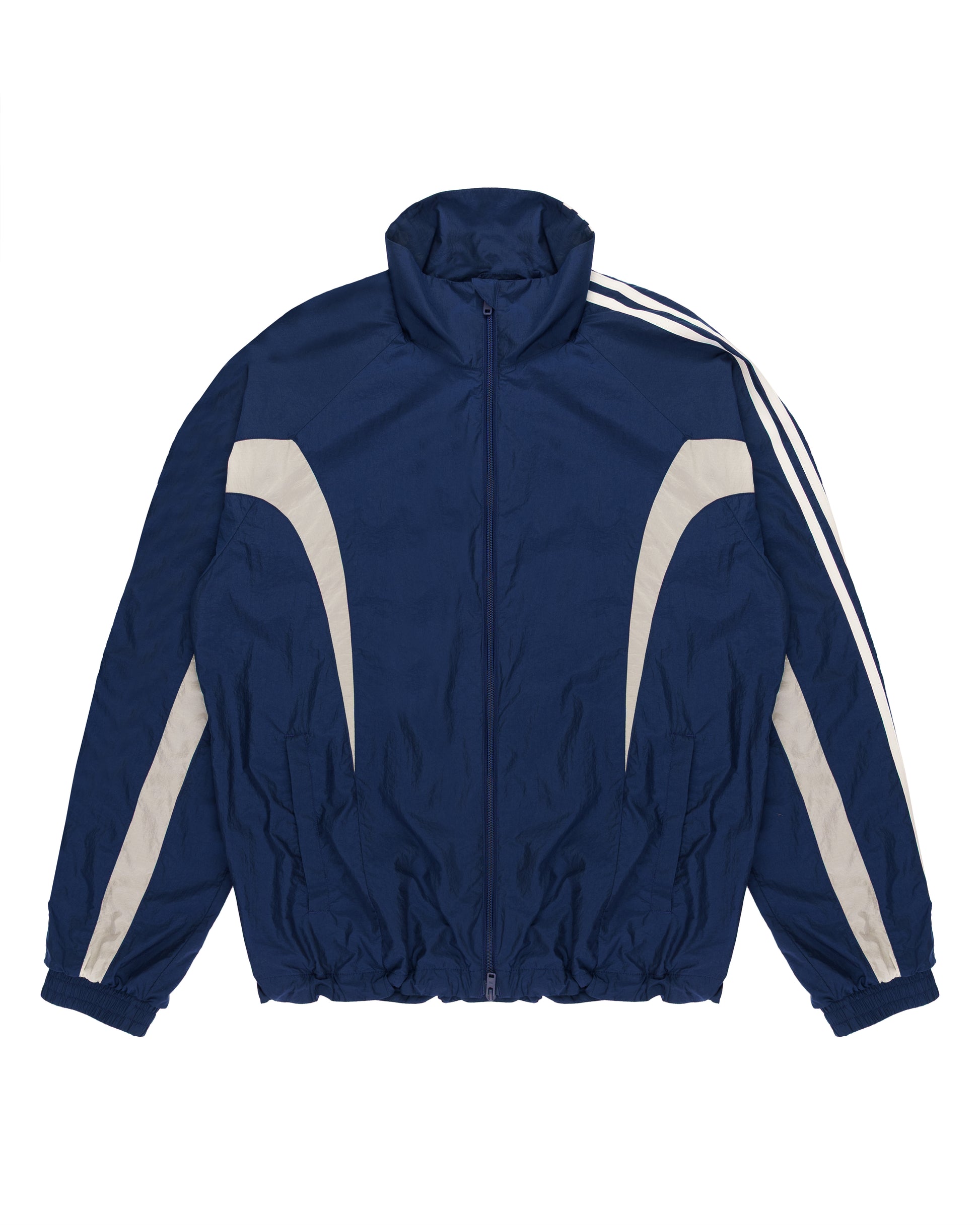 Yohji Yamamoto Y3 3-stripes nylon shell dark blue jacket