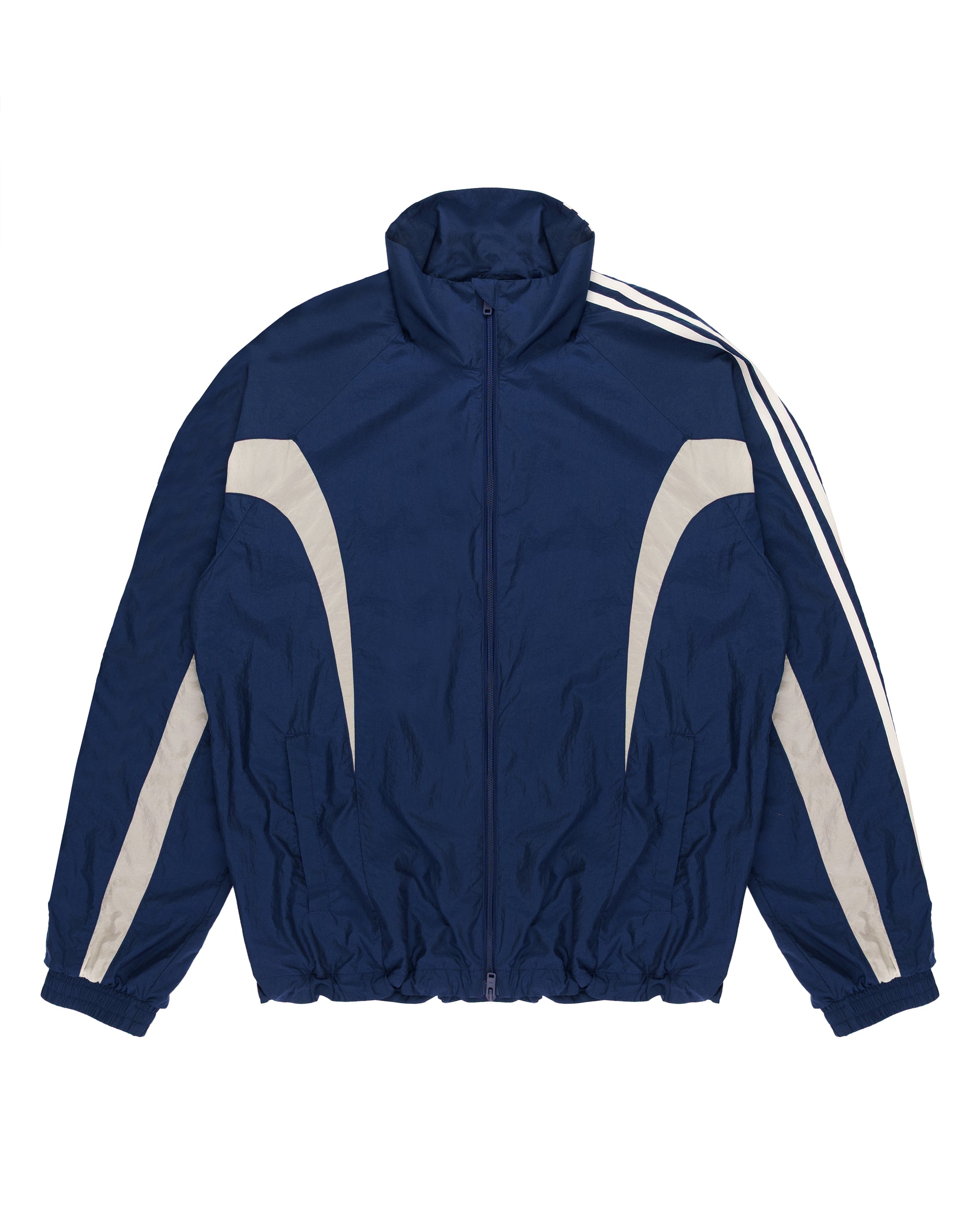 Yohji Yamamoto Y3 3-stripes nylon shell dark blue jacket