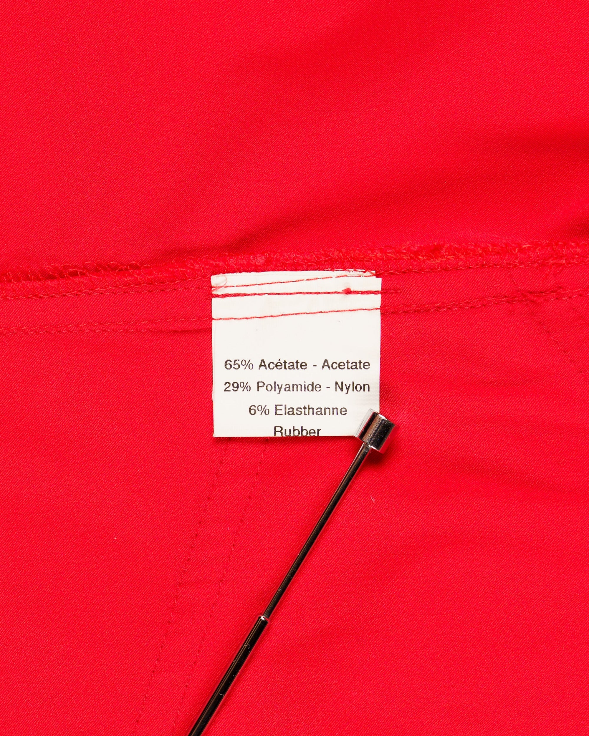 Mugler Trademark red satin tang jacket