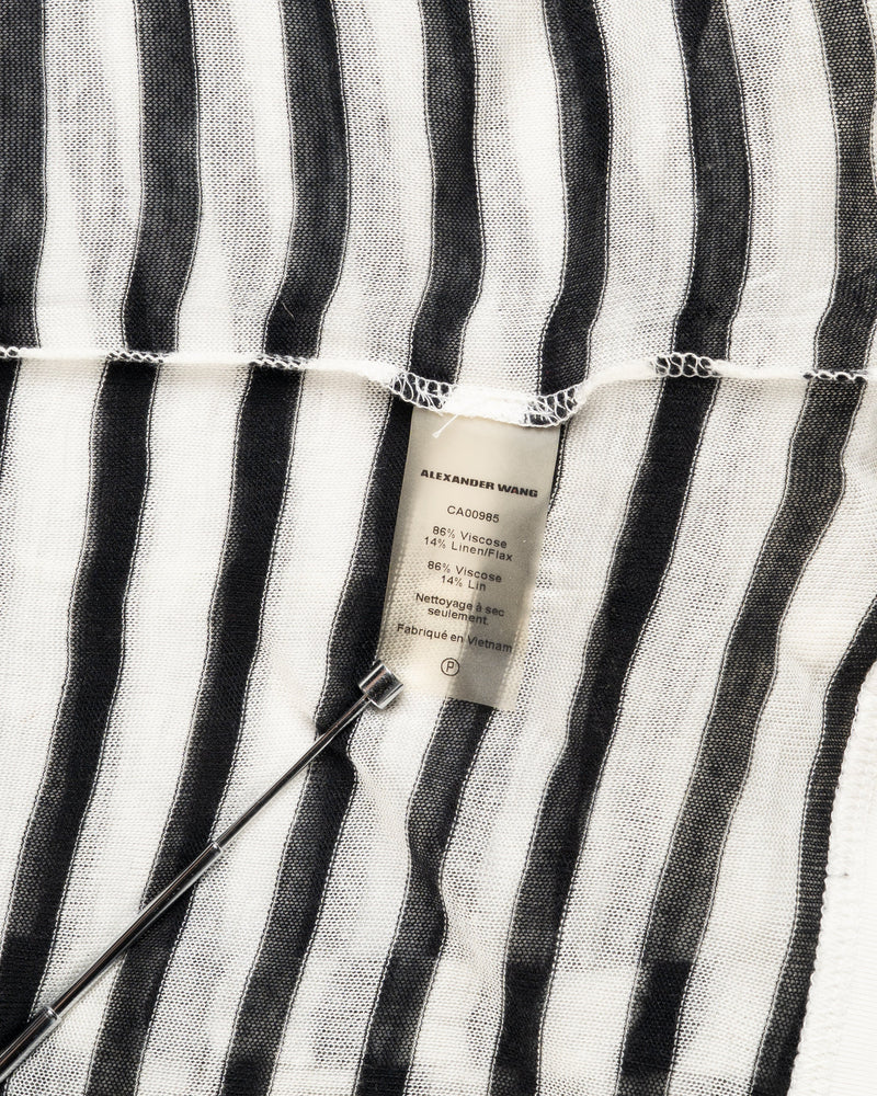 T by Alexander Wang see-through striped long sleeve t-shirt thumbnail