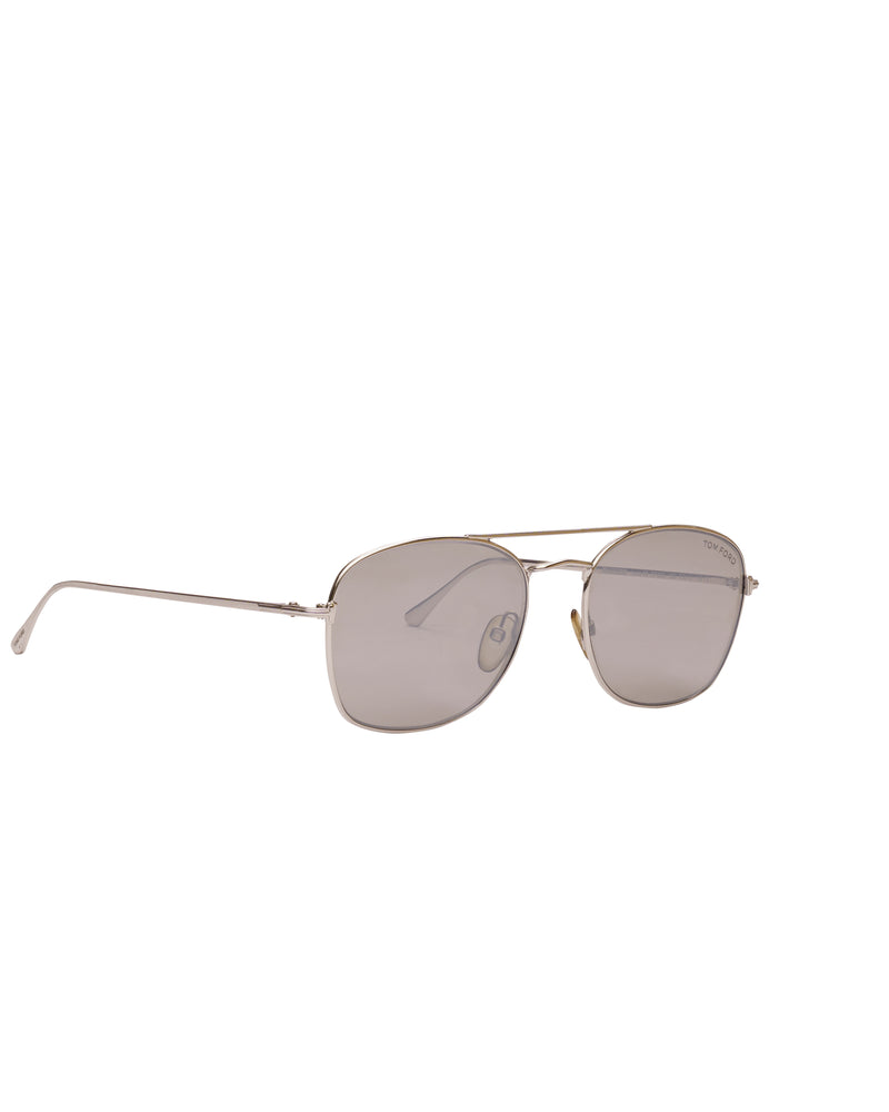 Tom Ford LUCA-02 mirror lense silver sunglasses