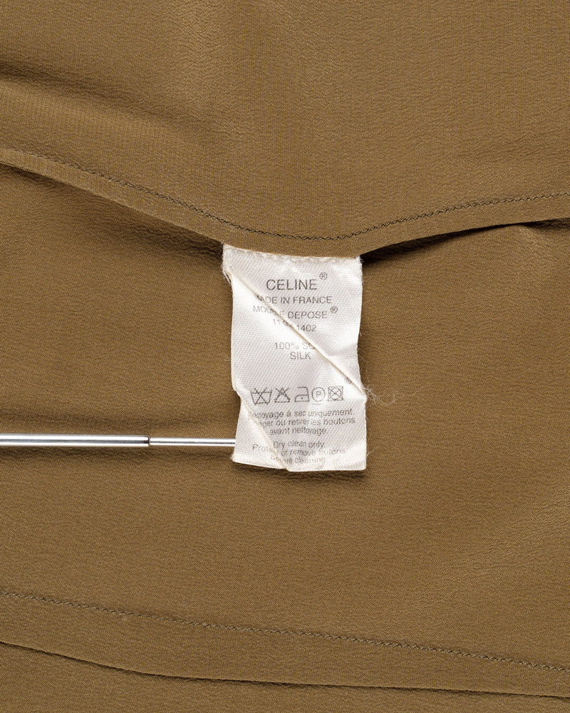 Celine military epaulets silk button-up shirt thumbnail