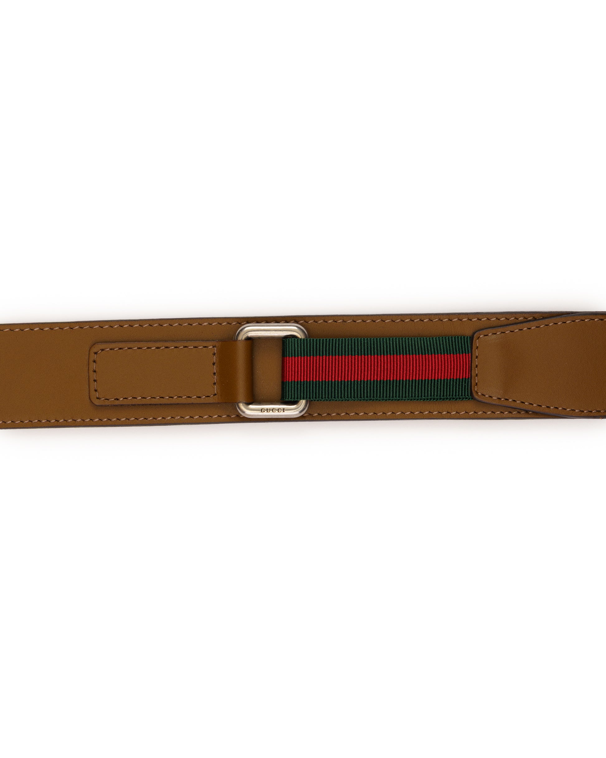 Gucci Stirrup brown leather belt-3