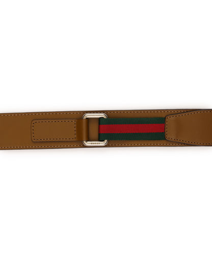 Gucci Stirrup brown leather belt-3