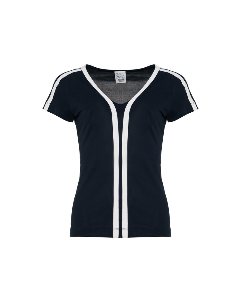 Moschino "Cheap and Chic by Moschino" double-striped top thumbnail