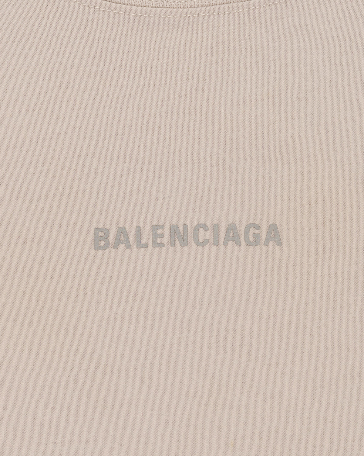 Balenciaga reflective logo cream long sleeve t-shirt