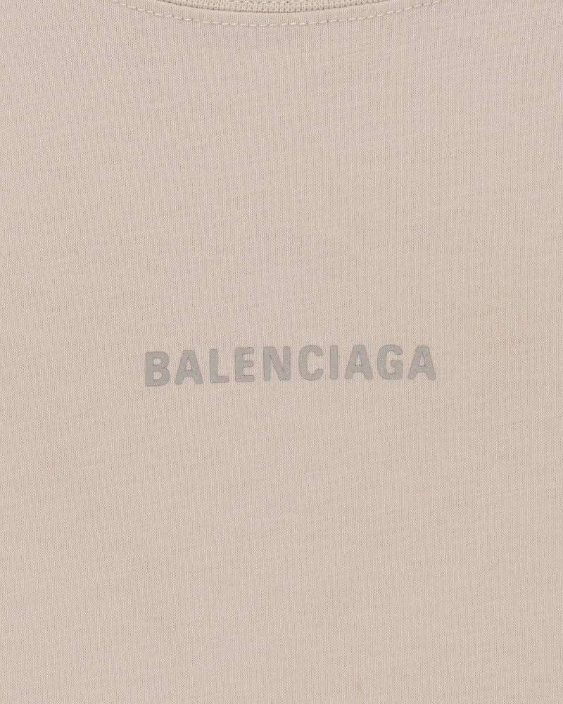 Balenciaga reflective logo cream long sleeve t-shirt thumbnail