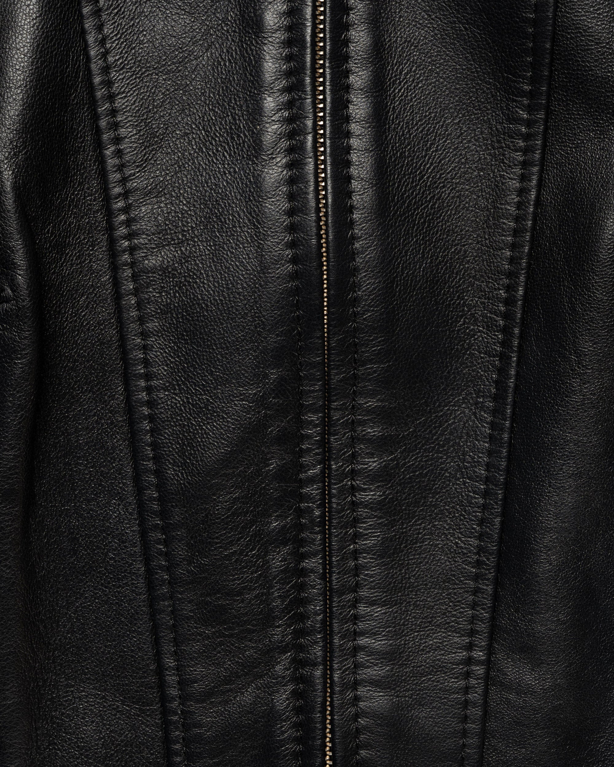 MISBHV corset faux-leather biker jacket