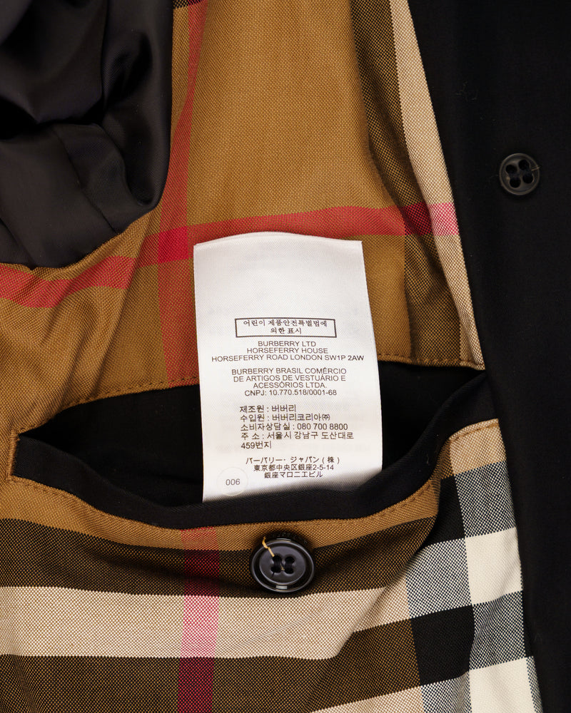 Burberry Kensington double-breasted black trench coat thumbnail
