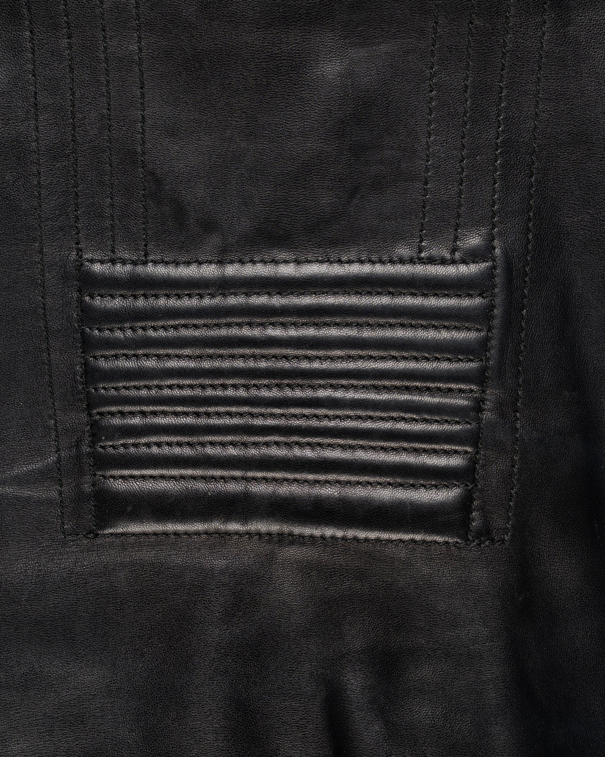 Jean Paul Gaultier Re-edition Printemps-été 1987 leather panelled mini skirt Jean