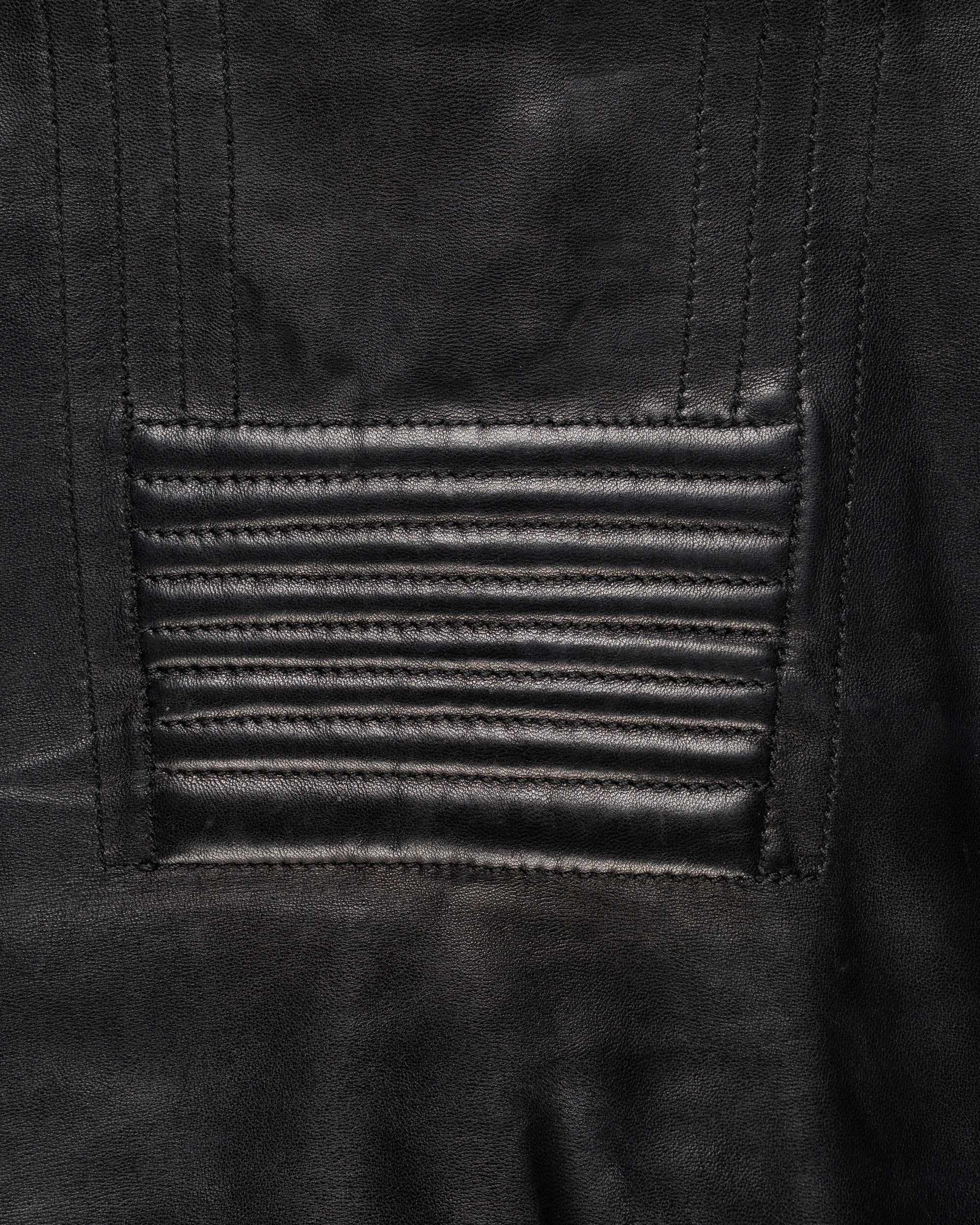 Jean Paul Gaultier Re-edition Spring-Summer 1987 paneled leather mini skirt