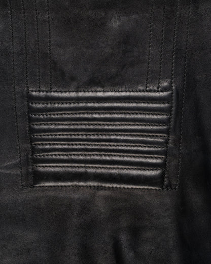 Jean Paul Gaultier Re-edition Printemps-été 1987 leather panelled mini skirt Jean