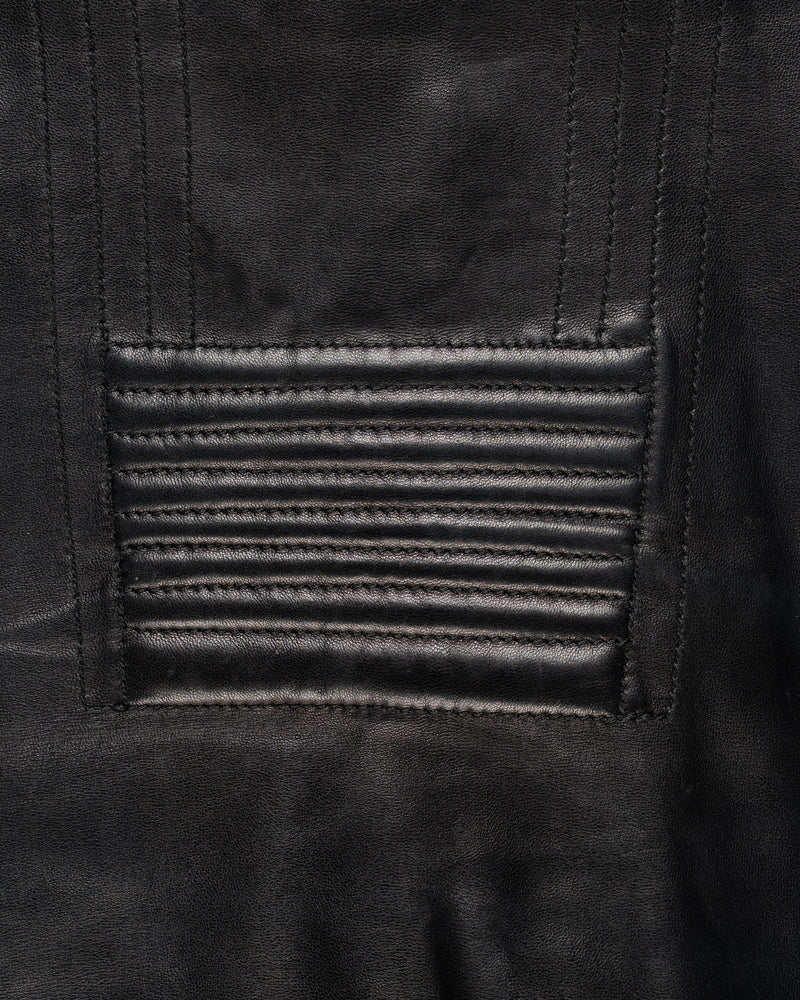 Jean Paul Gaultier Re-edition Spring-Summer 1987 paneled leather mini skirt thumbnail