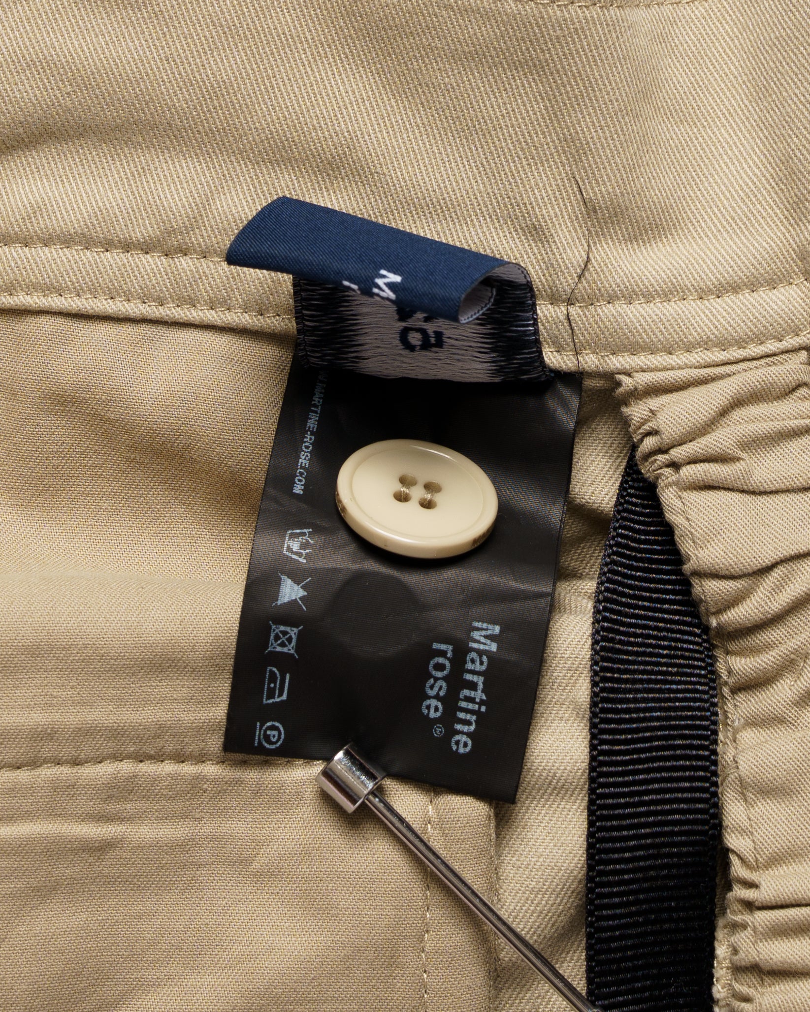 Martine Rose pulled cargo twill beige shorts Martine Rose