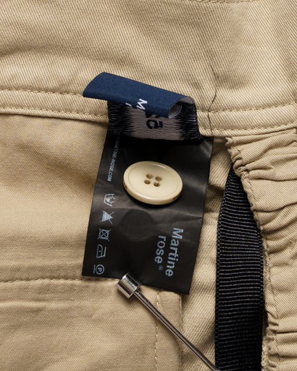 Martine Rose pulled cargo twill beige shorts Martine Rose