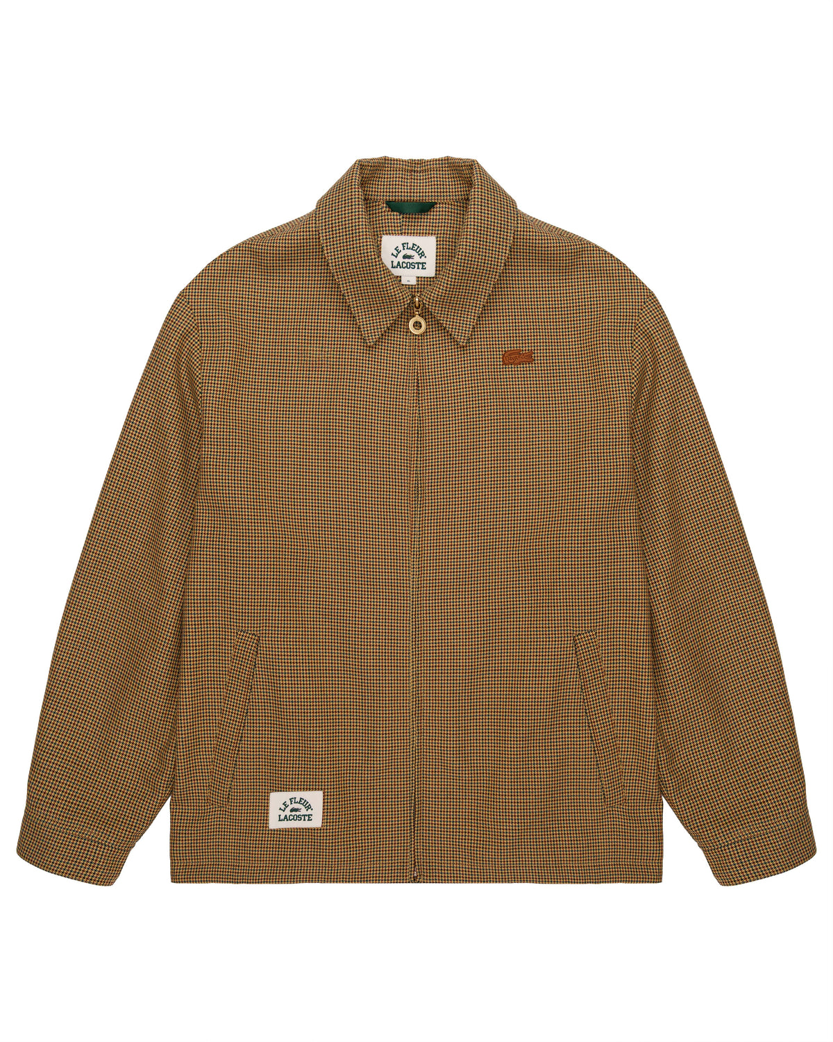 GOLF le FLEUR* x Lacoste tapered checked harrington jacket
