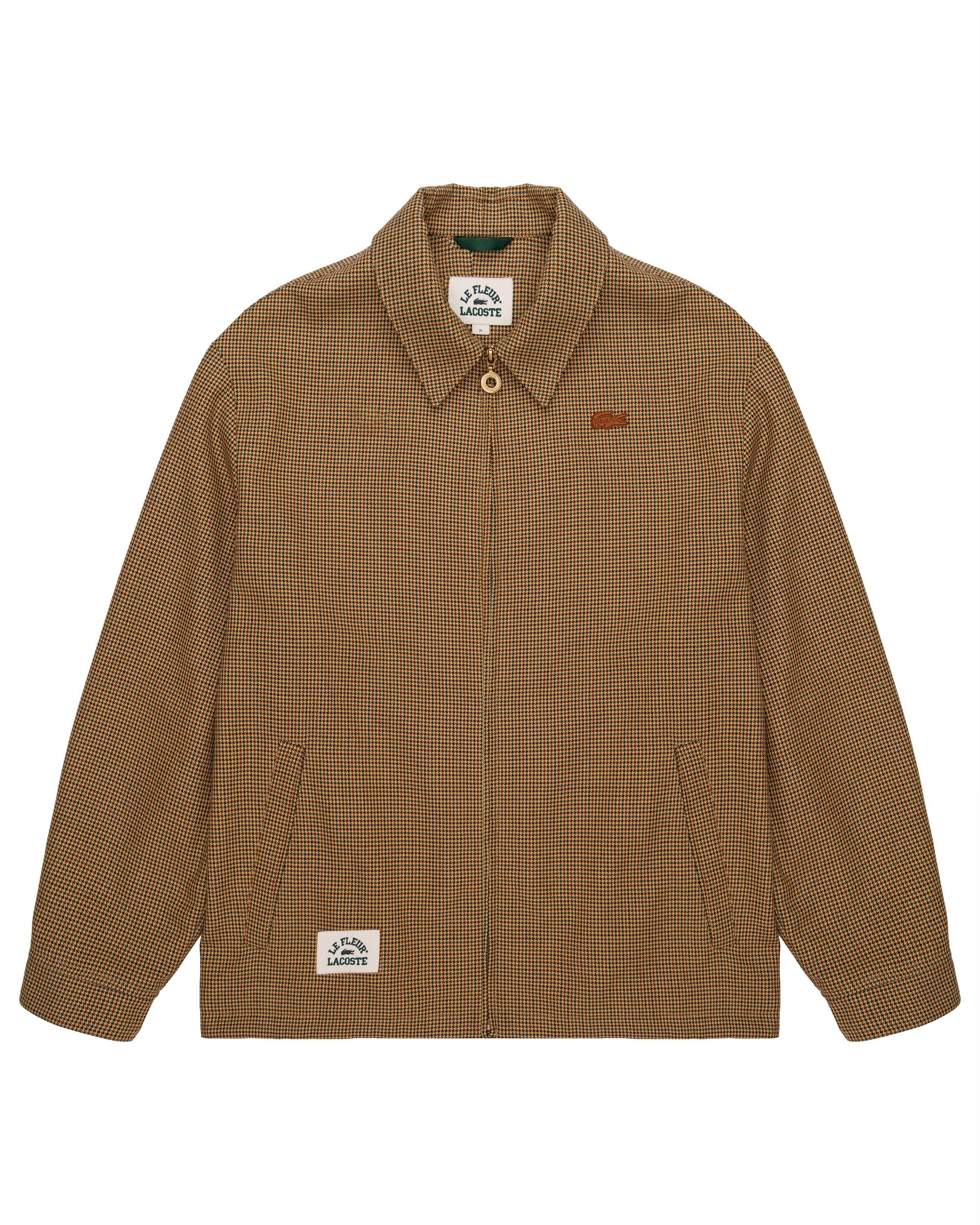 GOLF le FLEUR* x Lacoste tapered checked harrington jacket