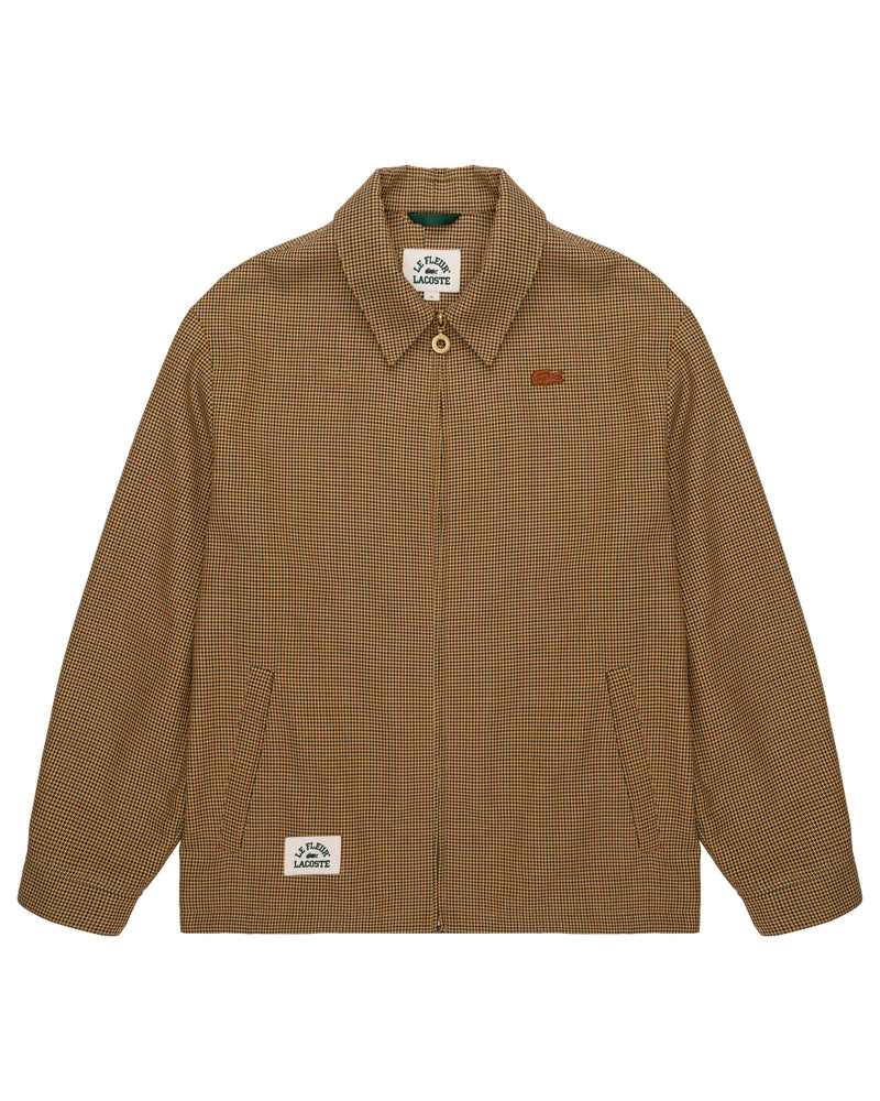 GOLF le FLEUR* x Lacoste tapered checked harrington jacket thumbnail