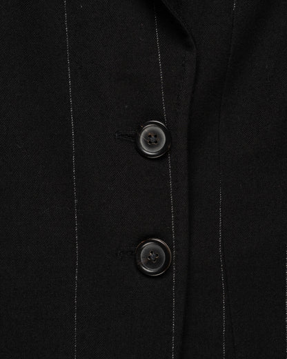 Ann Demeulemeester Pinstripe elongated laine blazer jacket Ann