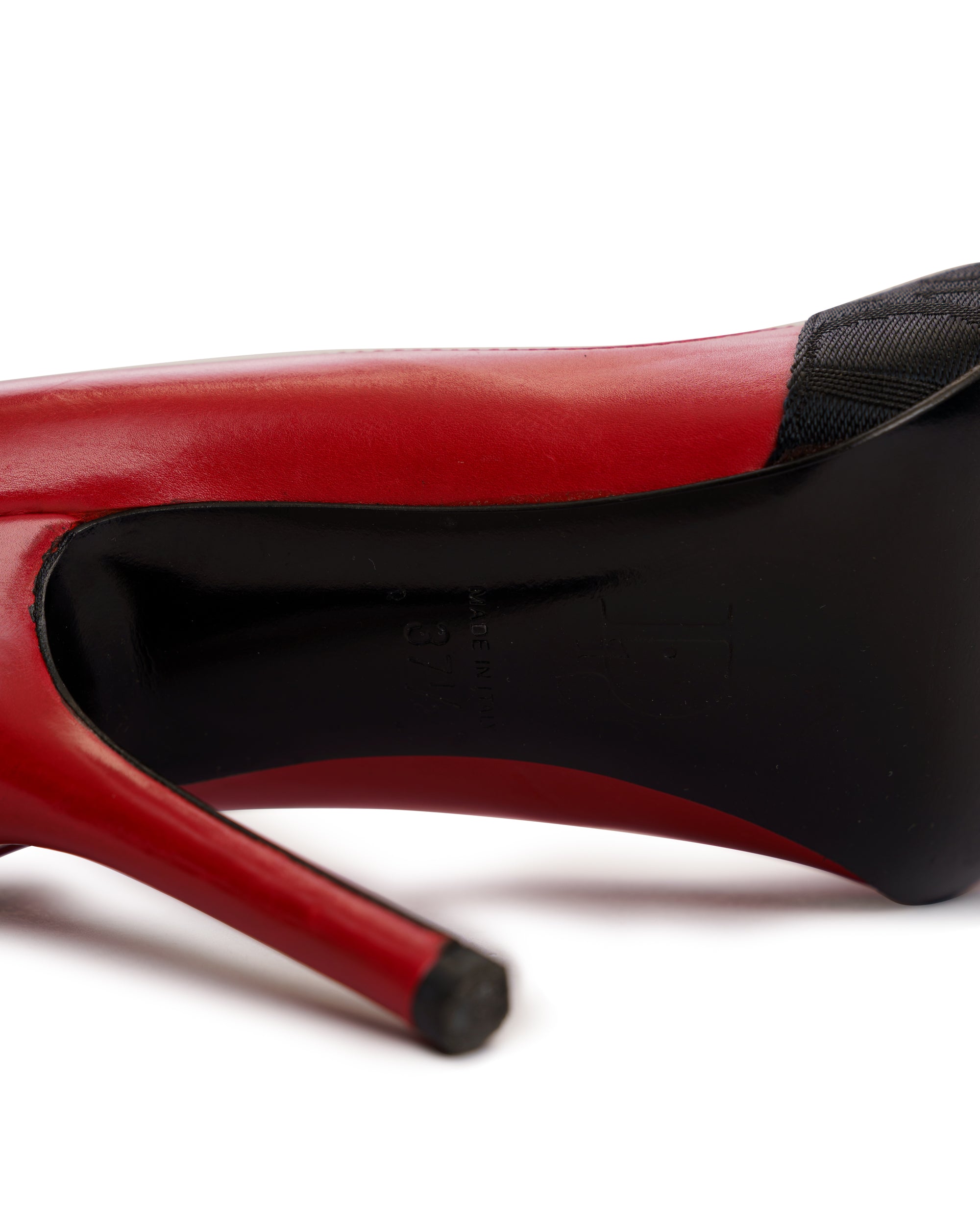 Dior bondage red leather heels