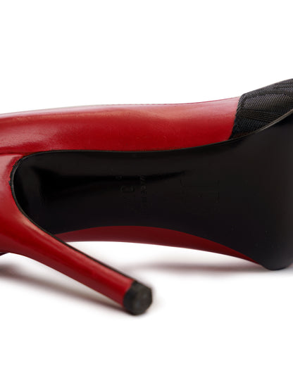 Dior bondage red leather heels-3