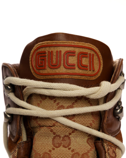 Gucci Flashtrek monogram brown hiking boots detail 3