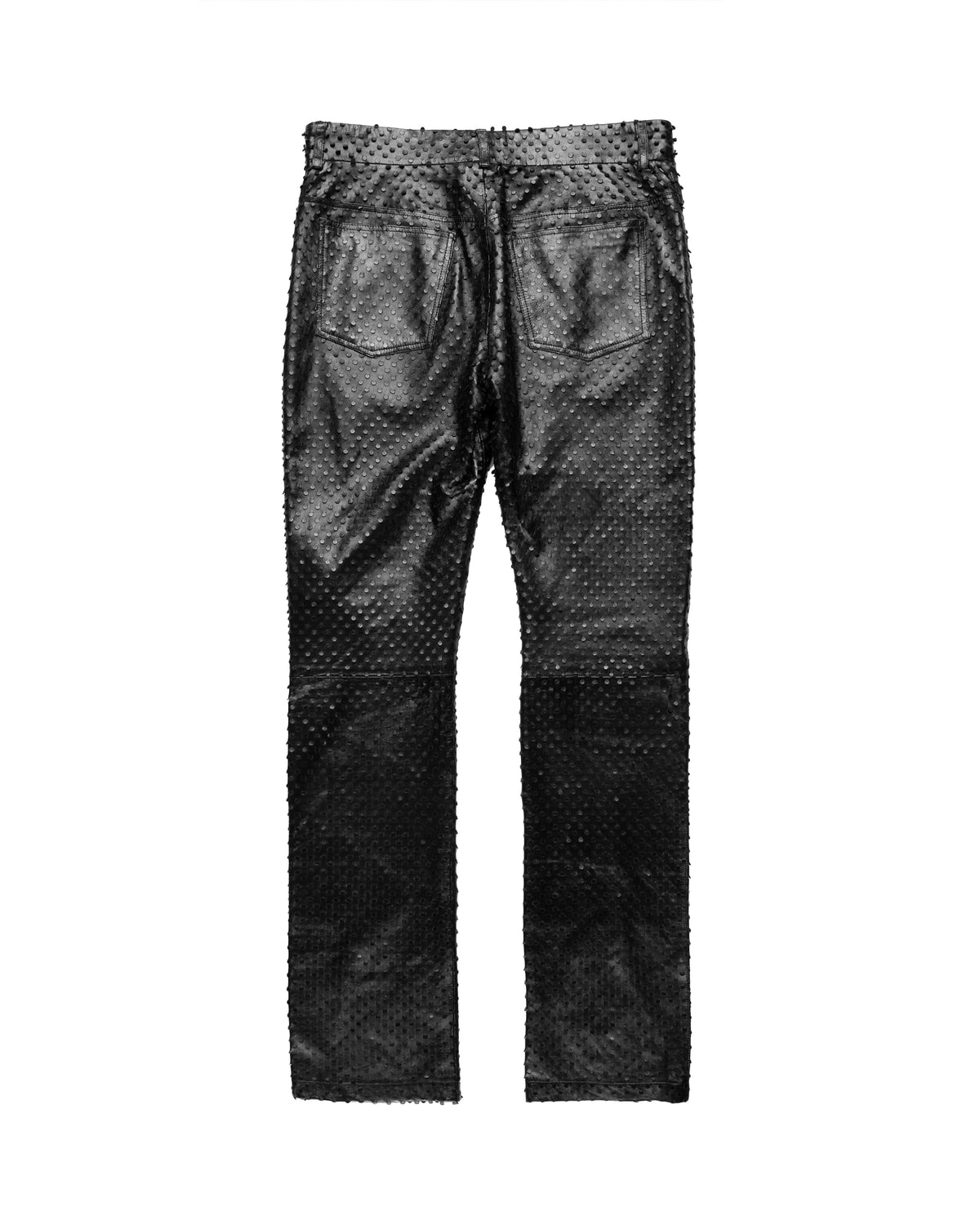 Helmut Lang Perforated black leather pants
