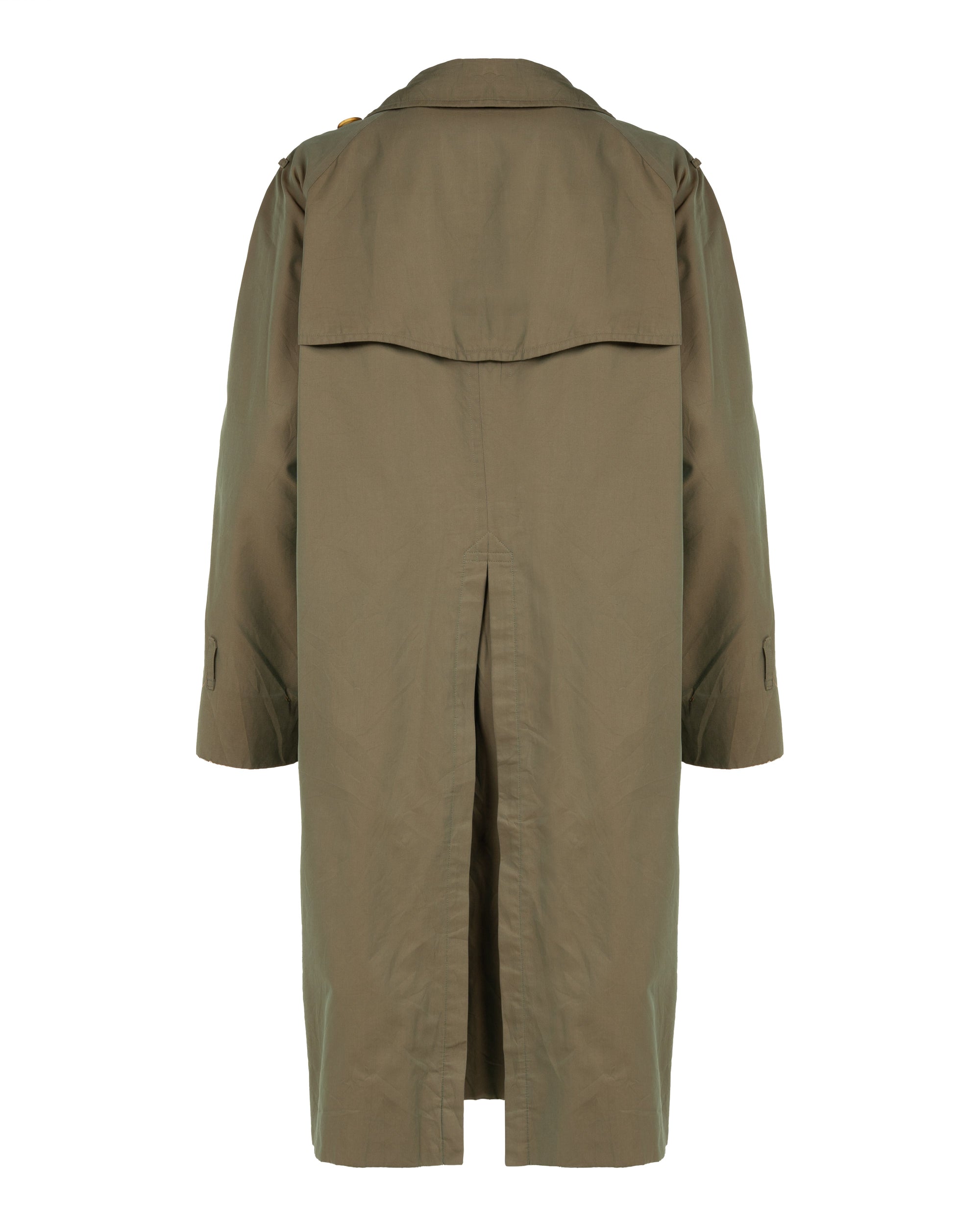 Burberry's "Highbury" Yew-green double-breasted coat