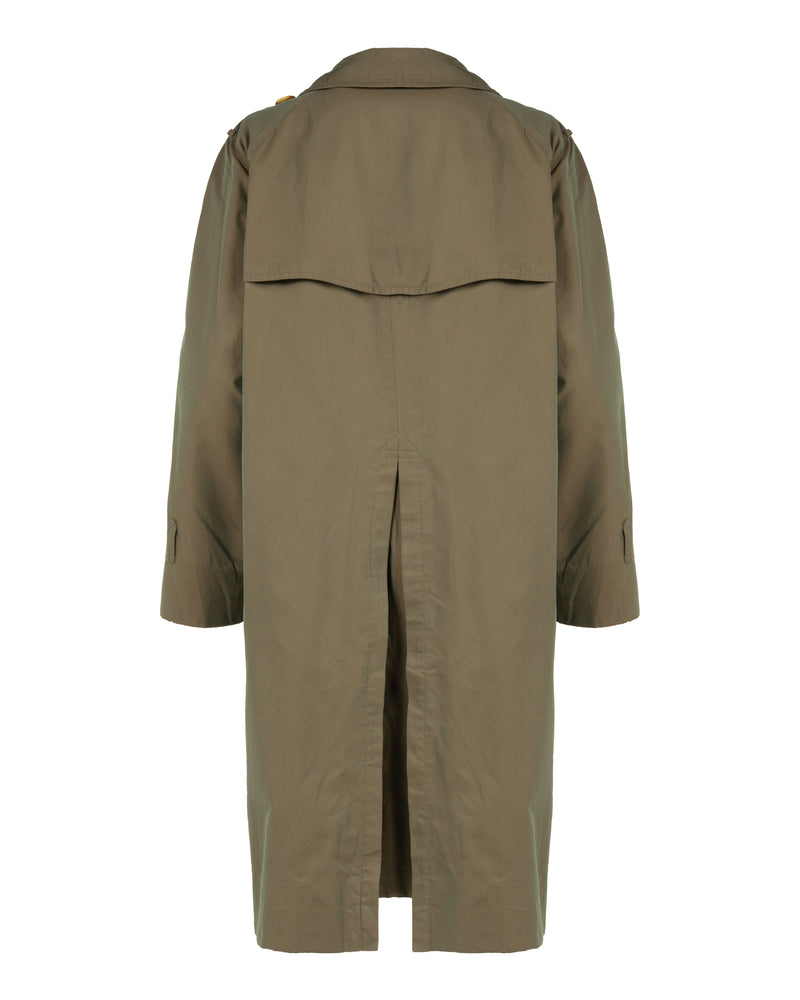 Burberry's "Highbury" Yew-green double-breasted coat thumbnail