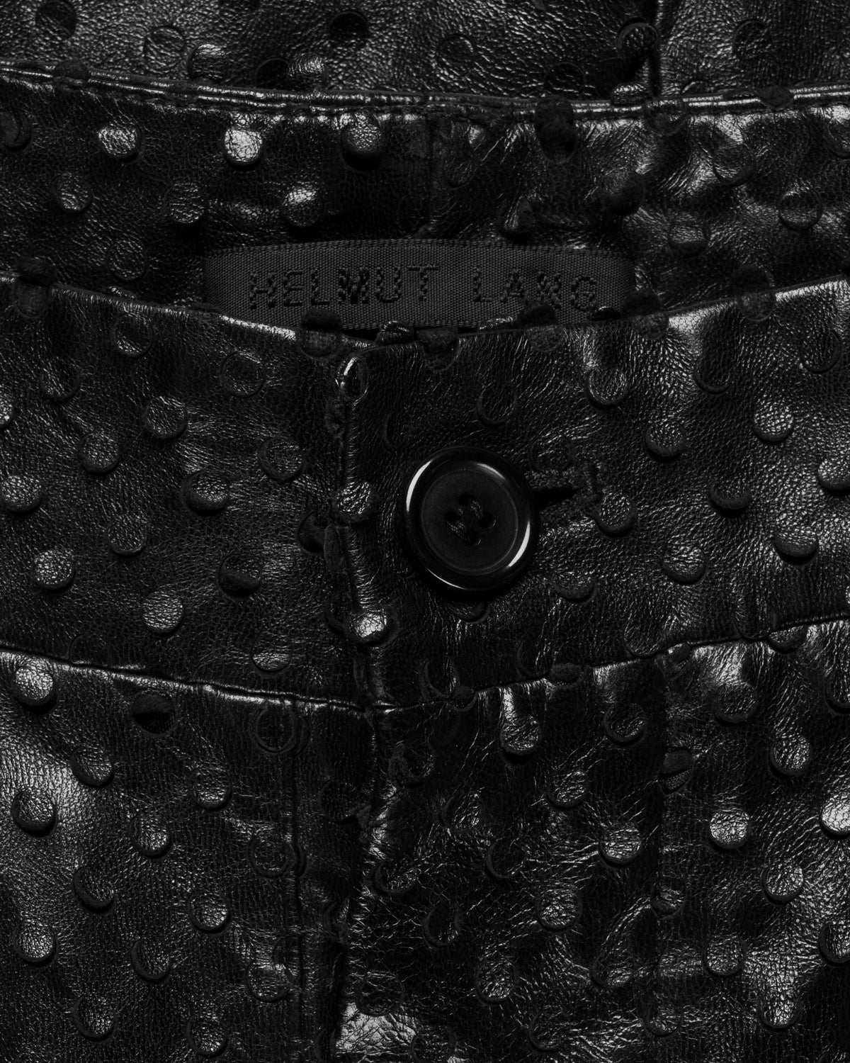Helmut Lang Perforated black leather pants