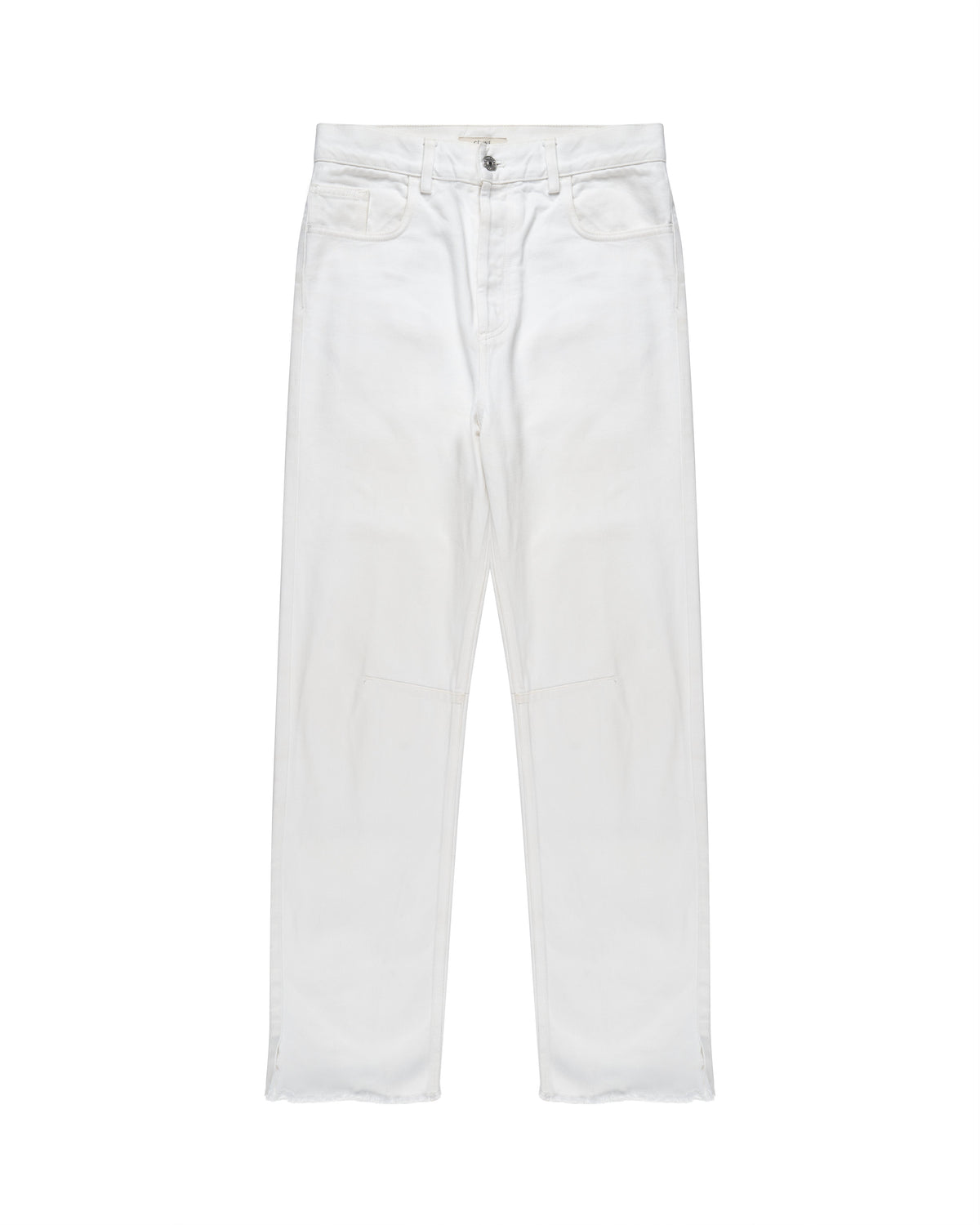 Spodnie jeansowe Celine, białe, o kroju tailored