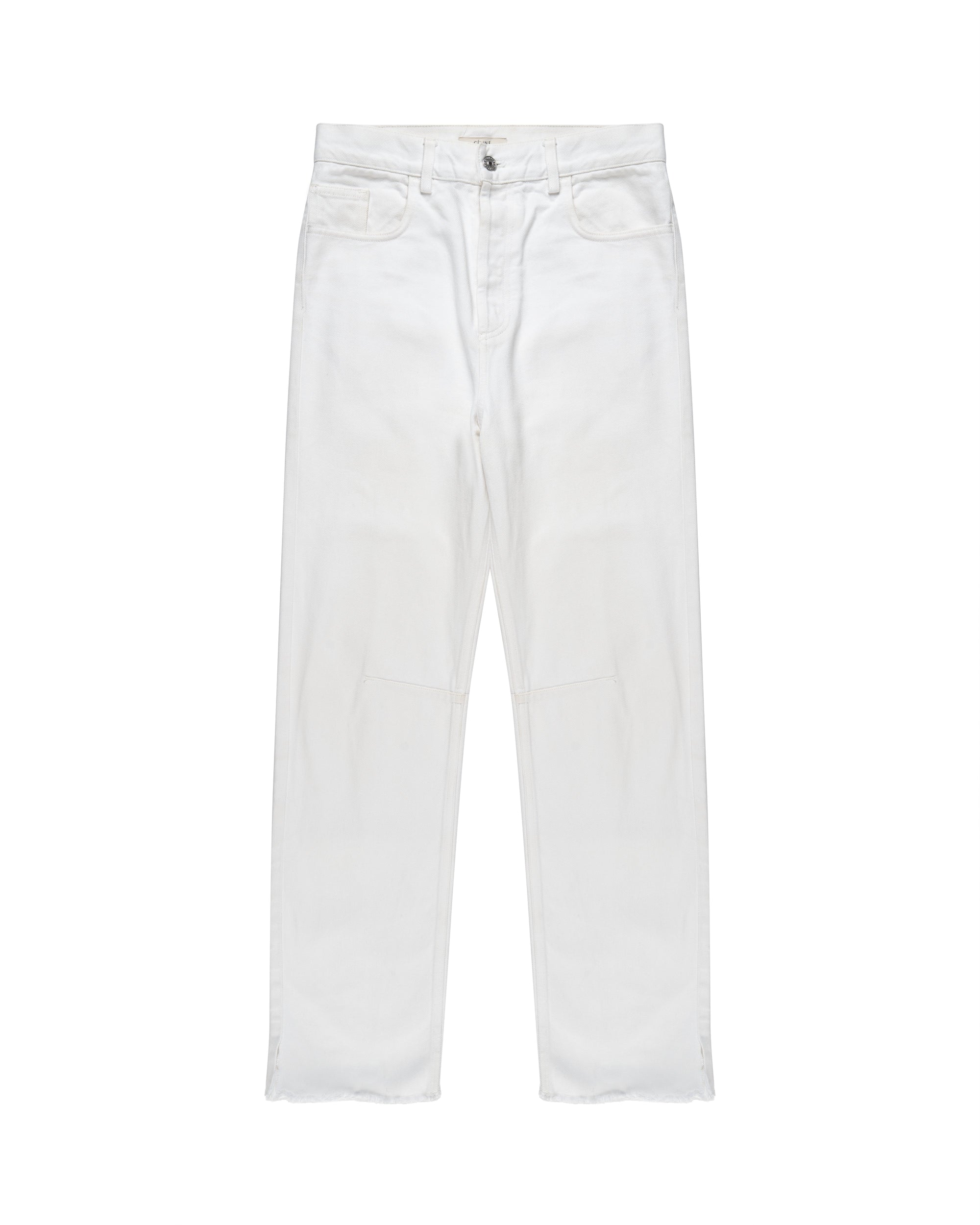 Spodnie jeansowe Celine, białe, o kroju tailored