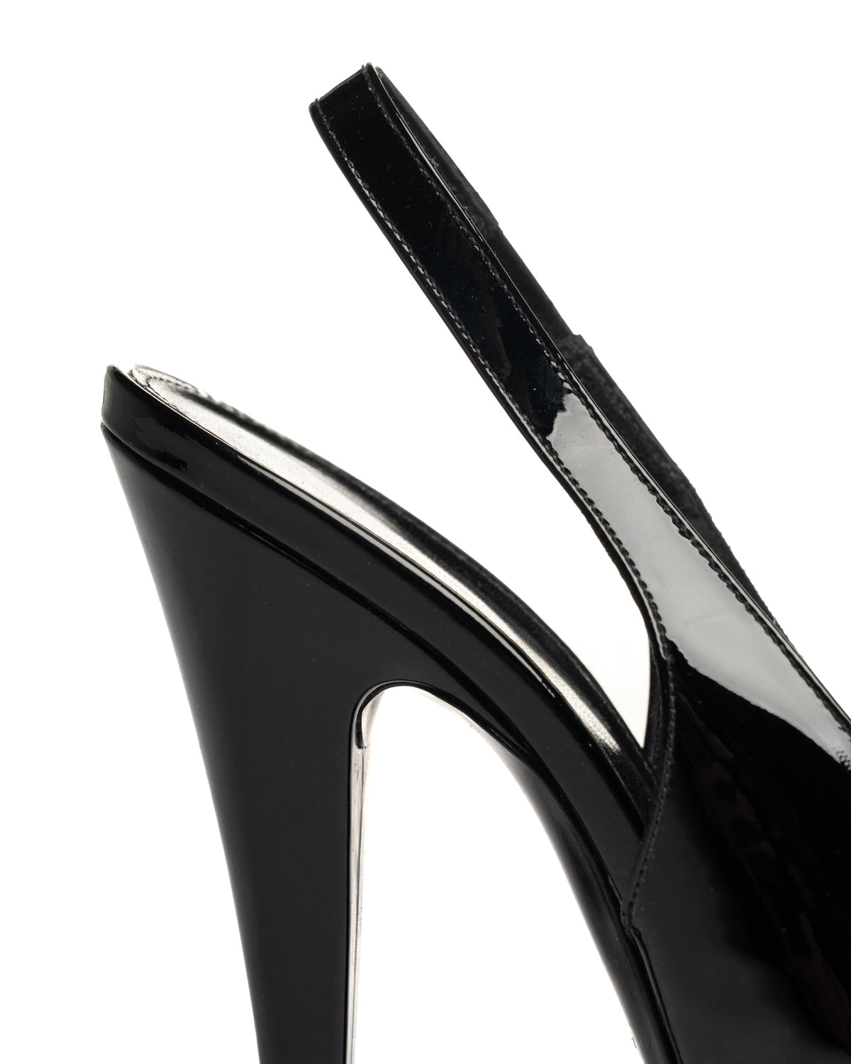 Saint Laurent Nico 110 patent leather slingback heels - 39.5