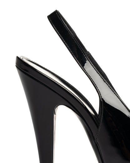 Saint Laurent Nico 110 patent leather slingback heels - 39.5 Saint