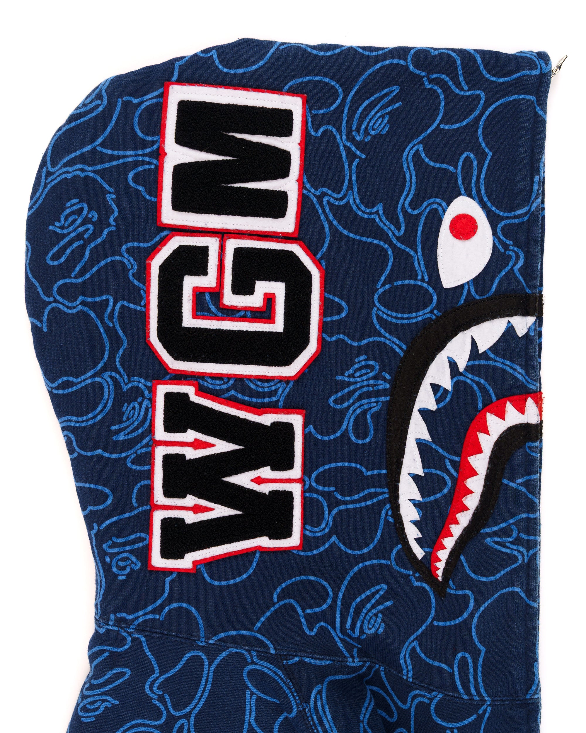 Bape 30th Anniversary Line camo full-zip shark hoodie