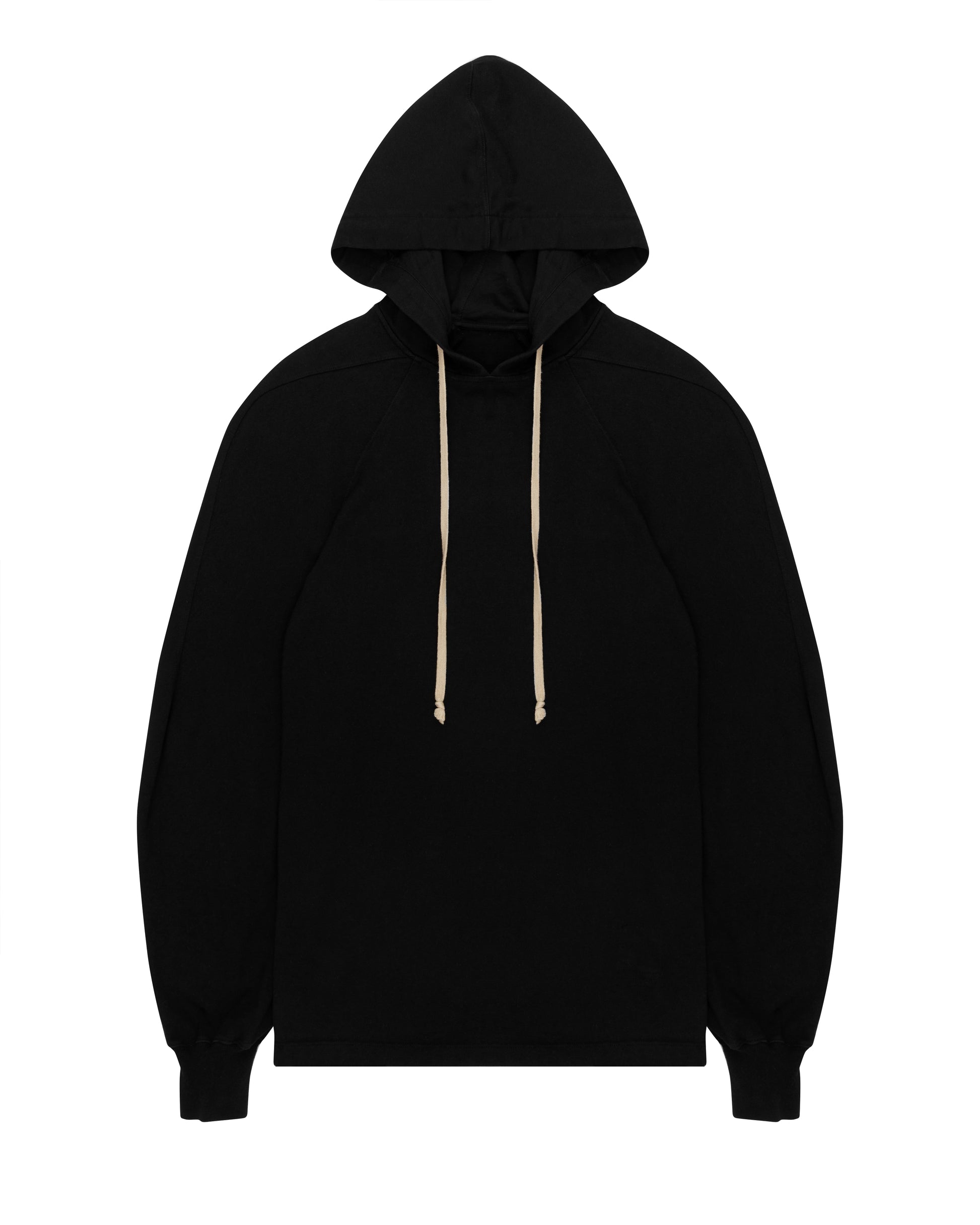 RICK OWENS ELONGATED HOODIE BLACK image
