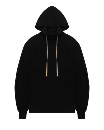 RICK OWENS ELONGATED HOODIE BLACK image